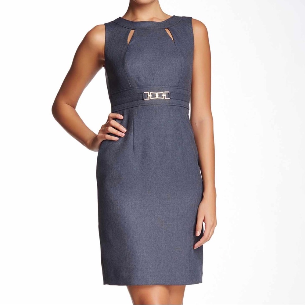 TAHARI Cut Out Sheath Dress